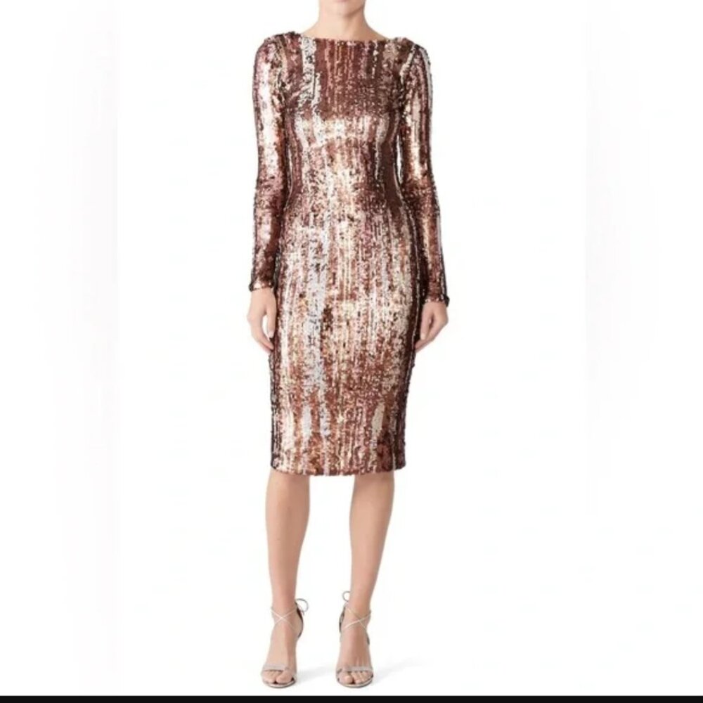 Dress the Population sequin dress.